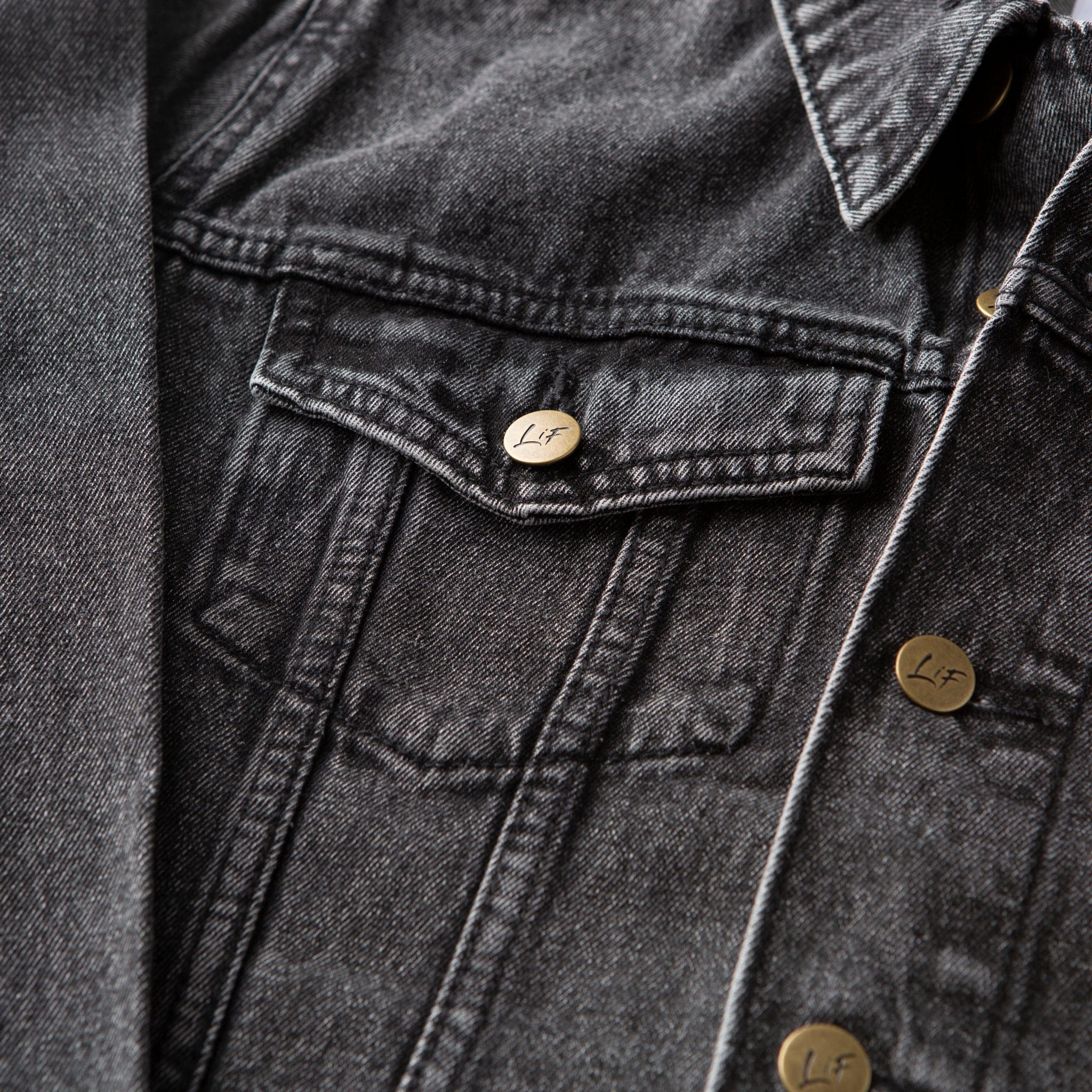 Vintage Washed Faith Over Fear Denim Jacket - Image 4