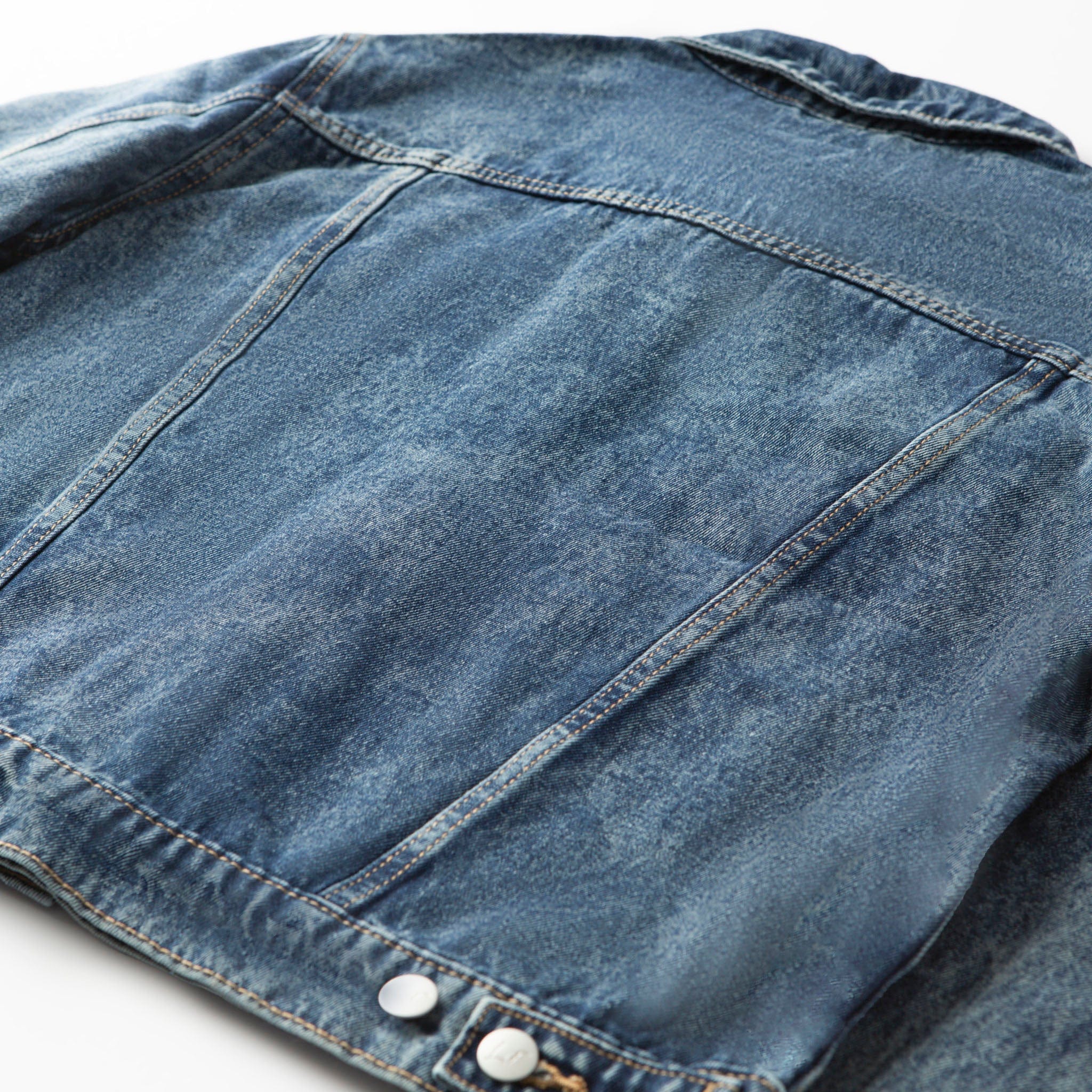 Vintage Washed Love Like Jesus Denim Jacket - Image 5